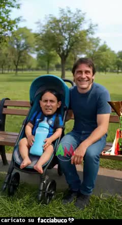 Conte e Inzaghi in passeggino