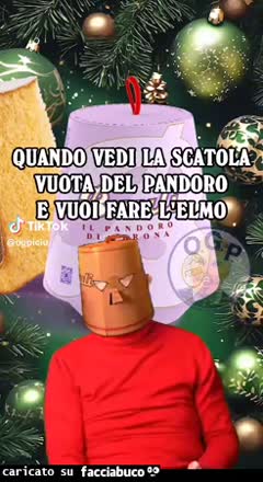 Elmo con scatola del panettone