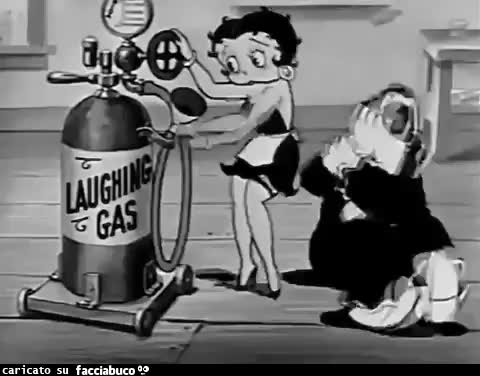 Gas esilarante. Lo spruzziamo? Betty Boop