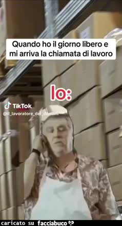 Quando ho il giorno libero e mi arriva una chiamata dal lavoro